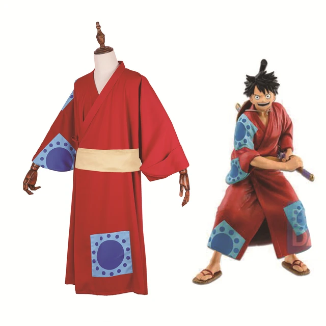 One Piece Wano Country Arc Monkey D Luffy Kimono Cosplay Costume