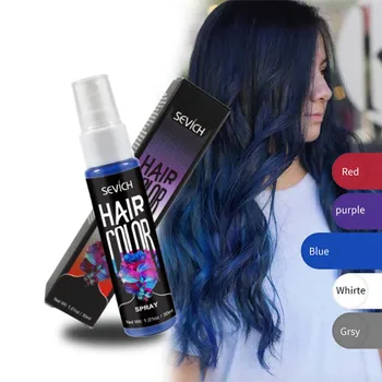 

Best Selling 2020 Quick Spray Party Hair 5 Color Hair Spray Instant Hair Color Style Disposable maquiagem profissional completa