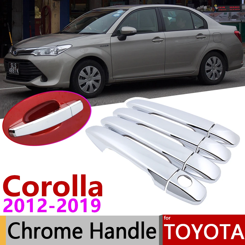 

for Toyota Corolla E160 2012~2019 Chrome Exterior Door Handle Cover Car Accessories Stickers Trim Set 2014 2015 2016 2017 2018