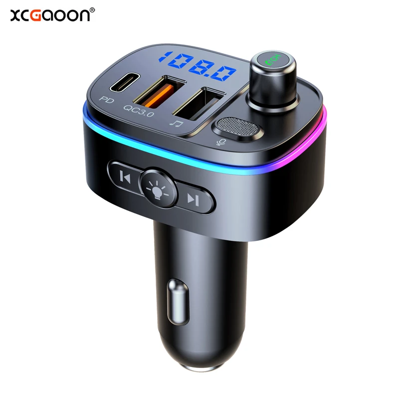 T65 Car Fm Transmitter V5.0 Usb Mp3 Player Wireless Handsfree Car Kit With