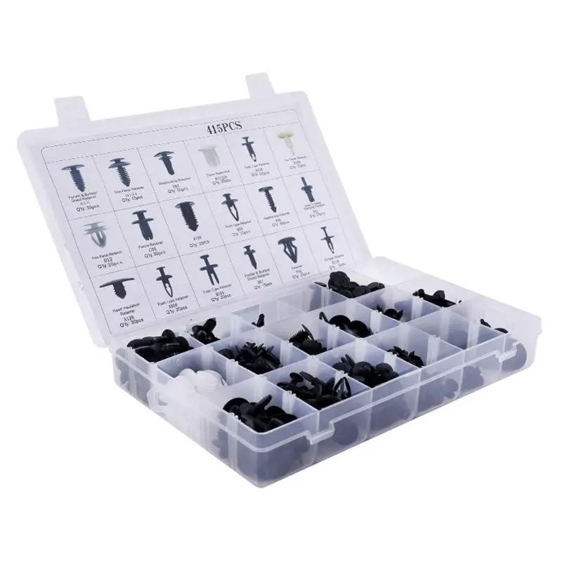 Авто тело крепежа заклепки клип Kit-447pcs с нажимным фиксатором зажимы, инструмент для удаления Q9QD