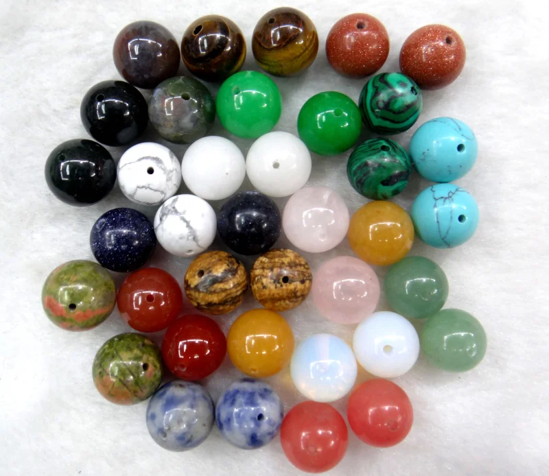 8/10/12mm Natural stone tiger eye Quartz crystal Turquoises Opal Half hole bead for Diy Jewelry Making Bracelet Accessories50pcs | Украшения
