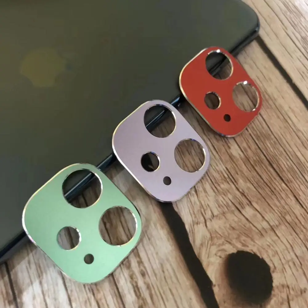3D полная задняя камера объектив протектор экрана для iPhone 11 6," IP11 Закаленное стекло пленка Алюминиевый металлический чехол для объектива