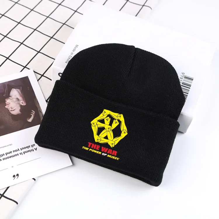 [MYKPOP] EXO, Шапка-бини с нитью для мальчиков и девочек, KPOP BEAKHYUN CHANYOEL Fans, коллекция SA19111101