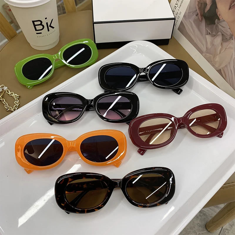 KAMMPT New Oval Big Frame Ladies Sunglass  Fashion Femalle Sunglasses Trendy 2021 Retro Designer Sun Shades Eyewear UV400