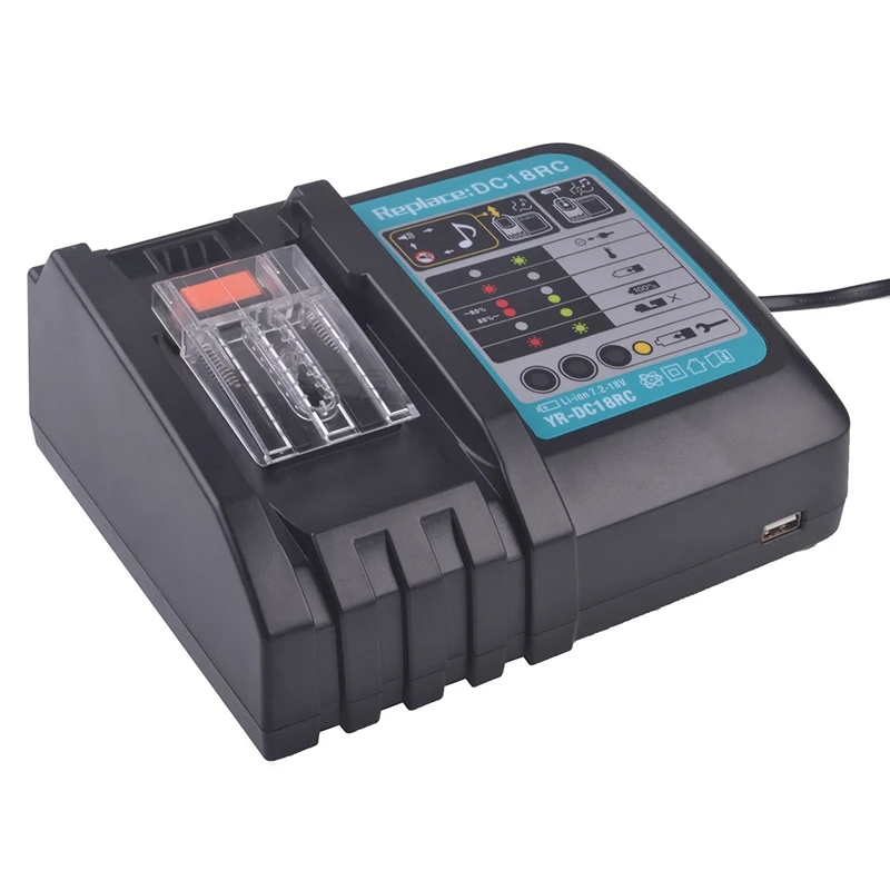 

Quick Charger For Makita BL1830 BL1430 BL1850 BL1860 7.2-18V 3A No Screen Waterproof And Moisture Proof
