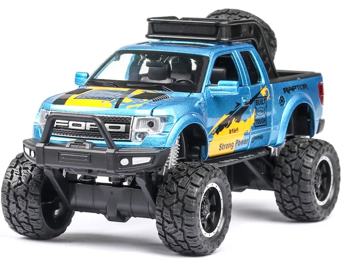 Новинка, 1:32, Ford Raptor F150, пикап, сплав, модель автомобиля, оттягивается, литая под давлением, Игрушечная машина, модель автомобиля, подарок, игрушки для детей на день рождения
