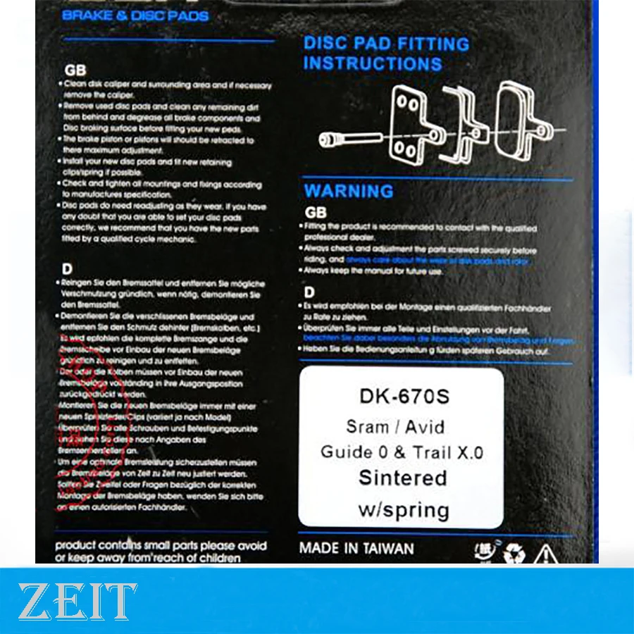 ZEIT велосипед органический и металлический диск тормозные колодки для AVID SRAM E7 E9 X0 XO руководство четырехпоршневые металлические спеченные тормозные детали велосипеда