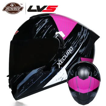 

LVS New Double Lens Helmet Motorcycle Casco Moto Motocross Riding Racing Helmet Off Road Capacete Moto Full Face DOT Approved