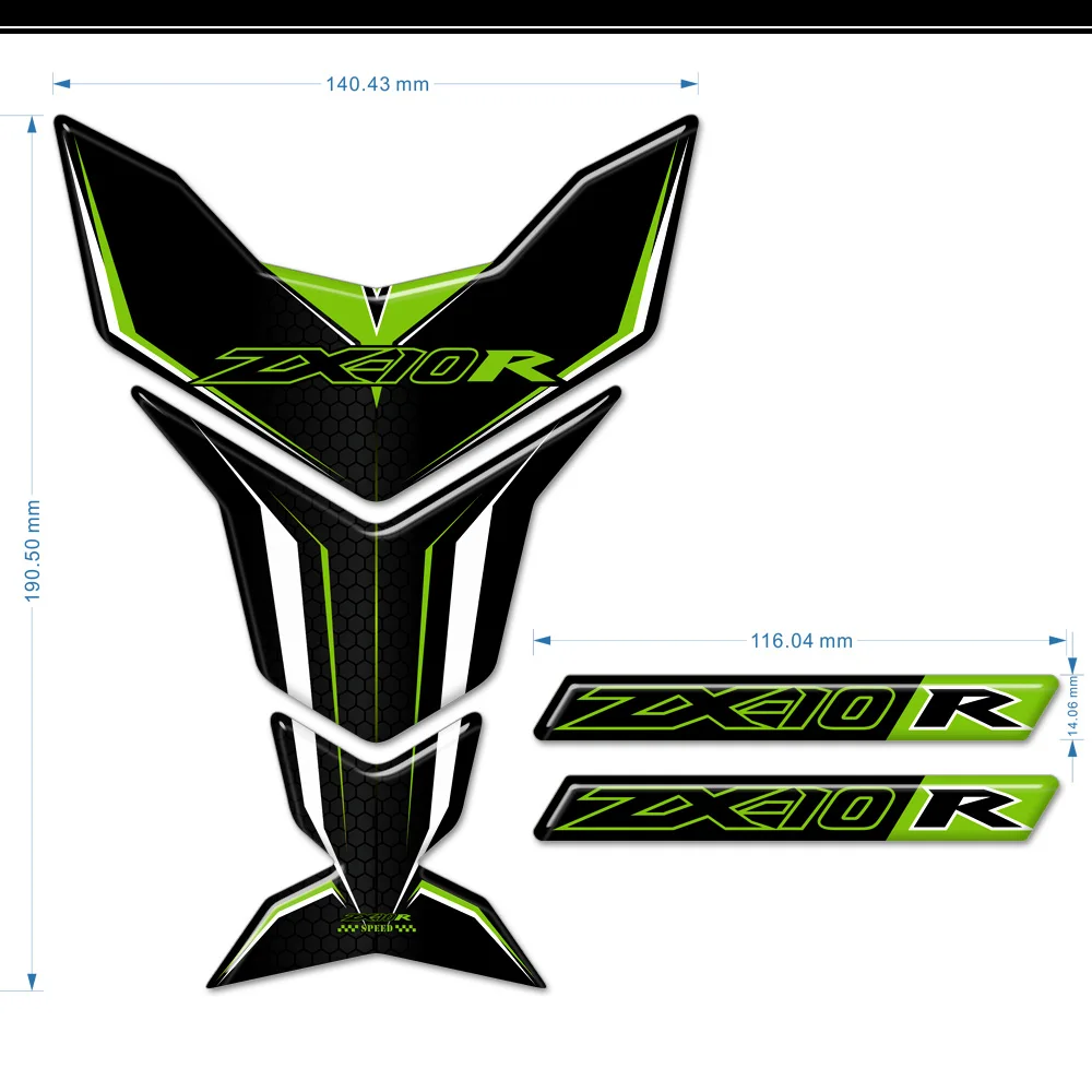 

Stickers For Kawasaki Ninja ZX-10R ZX10R ZX 10R Tank Pad Tankpads Gas Knee Emblem Badge Logo Decal Kit Accessories 2019 2020