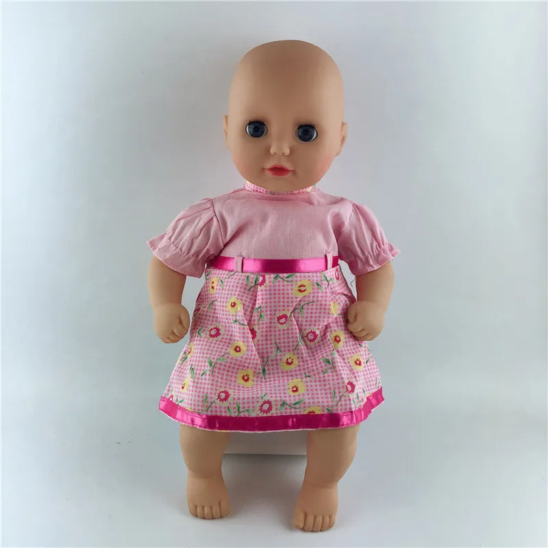 New 15 styles Doll clothes Wear for 36cm My First Annabell, 14 Inch Baby Doll Clothes, Children Best Birthday Gift - Color: Gold