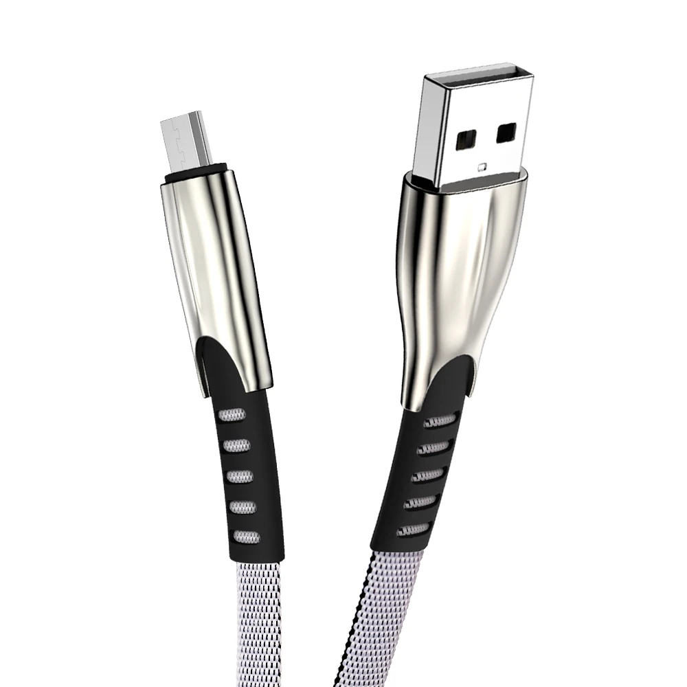Micro USB кабель 3A Быстрая зарядка кабель для передачи данных для samsung huawei Xiaomi Redmi LG sony Andriod Microusb кабель для мобильного телефона длиной 2 м 3 м - Цвет: Белый