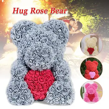 

PE Lovely Artificial Rose Heart-Shaped Birthday Romantic Decorations Bear Dolls Love Wedding Girlfriend Valentine'S Day