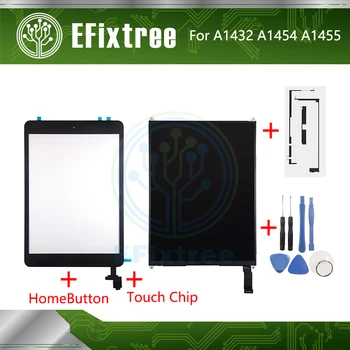 

New A1455 A1454 A1432 Touch Screen With board For iPad Mini 1 LCD Display 7.9 inch With Tool and Sticker and Home button