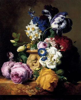 

new Needlework,Embroidery,DIY DMC 14CT Unprinted Art Cross stitch kits Cross-Stitching Flower Rose Tulips Morning Glory