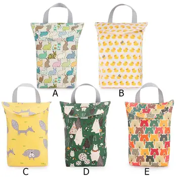 

Snack Bag Washable Portable Nappy Storage Bag Polyester and Cotton Waterproof Composite Fabric Printed Waterproof Wetbag