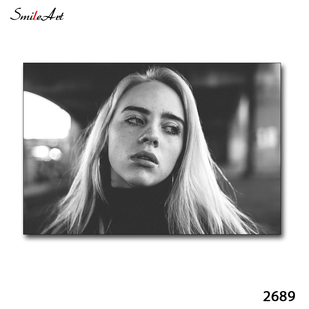 2689 Billie Eilish холст живопись плакаты и принты настенные художественные картины для гостиной спальни домашний Декор картина на стену - Цвет: 2689