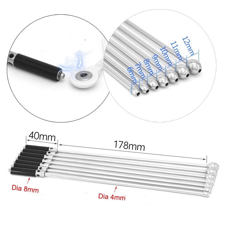 Electro Shock Male Urine Catheter Hollow Metal Penis Dilator Urethral Plug Electric Prostate Massager BDSM Sex Toys for Men