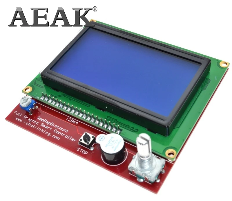 AEAK 3D принтер умный контроллер RAMPS 1,4 lcd 12864 lcd панель управления синий экран
