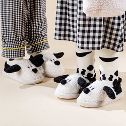 Cute Cartoon Dog Children Baby Non-slip Child Warm Indoor Slipper Winter Dinosaur Kids Slippers For Boys Girls Home Cotton Shoes