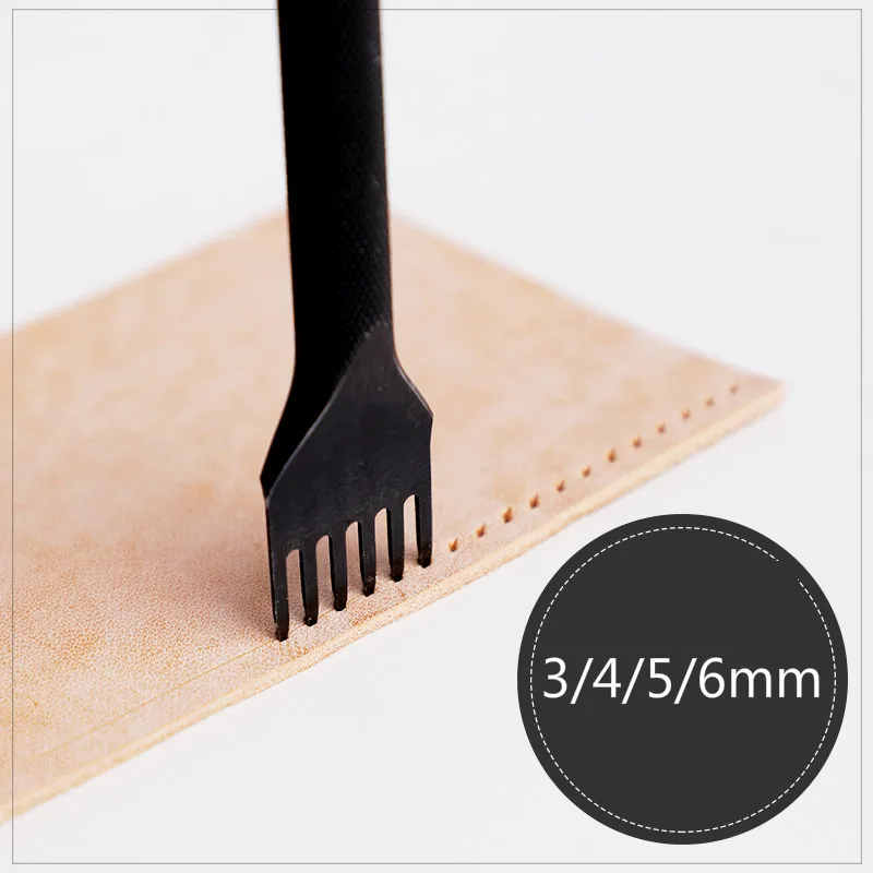 3/4/5/6mm leather hole punches Spacing tool DIY handmade Leathercraft Lacing Stitching sewing High-grade steel crafted Cutter leather hole punch,leather craft tools,leather sewing tools