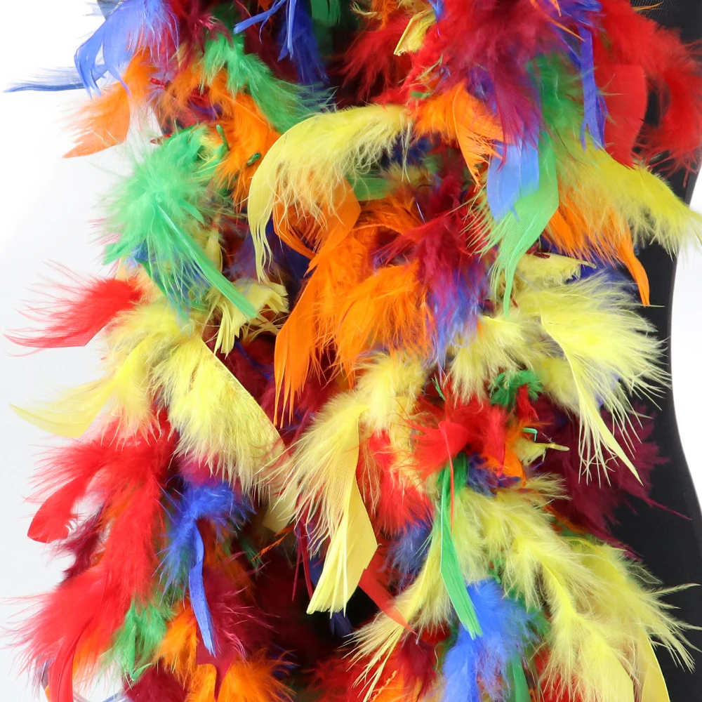 60 Gram Red Turkey Marabou Feather Boas Trim Scarf 2 meter