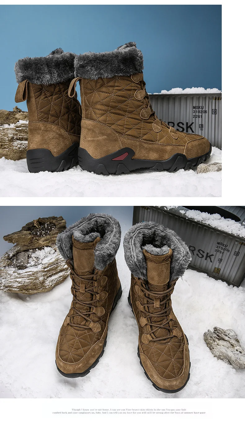 GLAZOV мужские ботинки новые теплые зимние ботинки на меху мужские зимние ботинки рабочая обувь модная мужская обувь, большие размеры 38-47