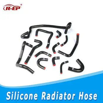 

R-EP Ridiator Durite Silicone Hose Tubo Radiatore Intake Hoses Fits for Nissan Skyline R33 R34 Rb26dett RB26 13PCS Black