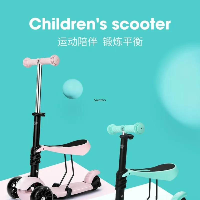 

Kids Scooter 1-3-6 Years Old Sliding Block Three-wheeled Children's Scooter Scooters Tricycle Scooters Kids Scooter
