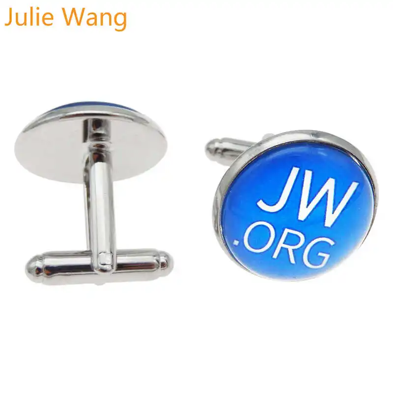 Запонки Julie Wang JW ORG запонки из голубого стекла кабошон для мужской рубашки манжеты