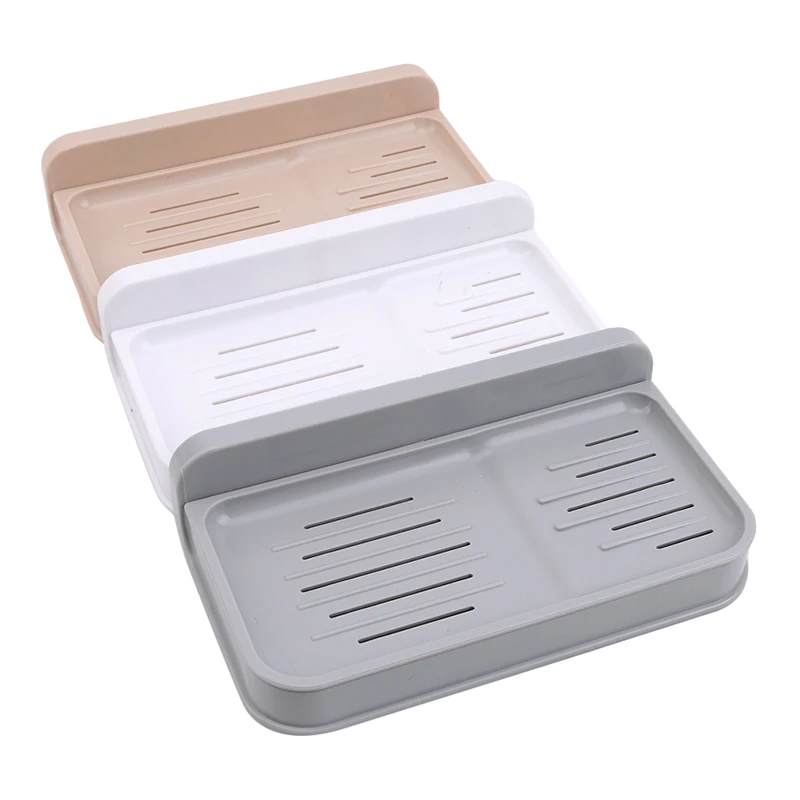 Wall-mounted Soap Dishes Drain European-style Household double-wall wall-free Punching Soap Box Supplies For Bathroom