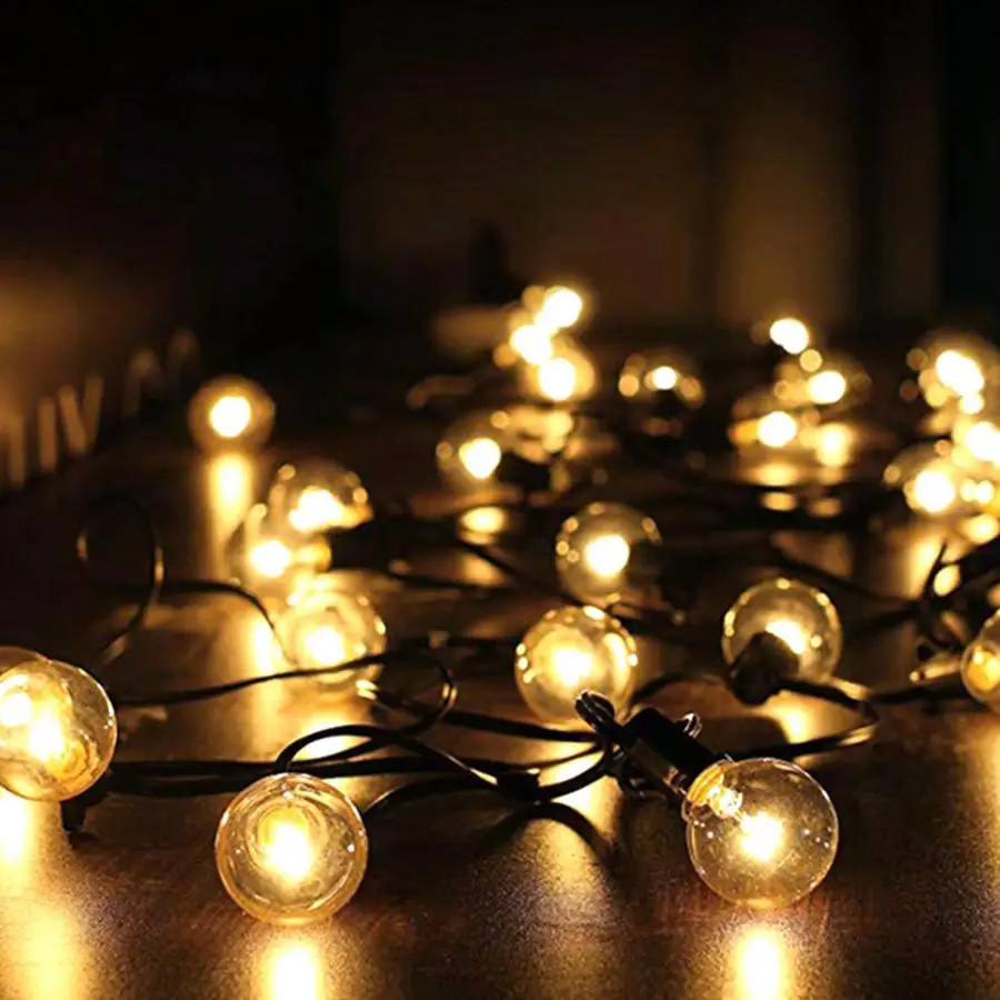 

AC90-120V Ball Shape String Light G40 25FT Retro Ball Shape String Light Flexible Wire Lamp 125W US Plug