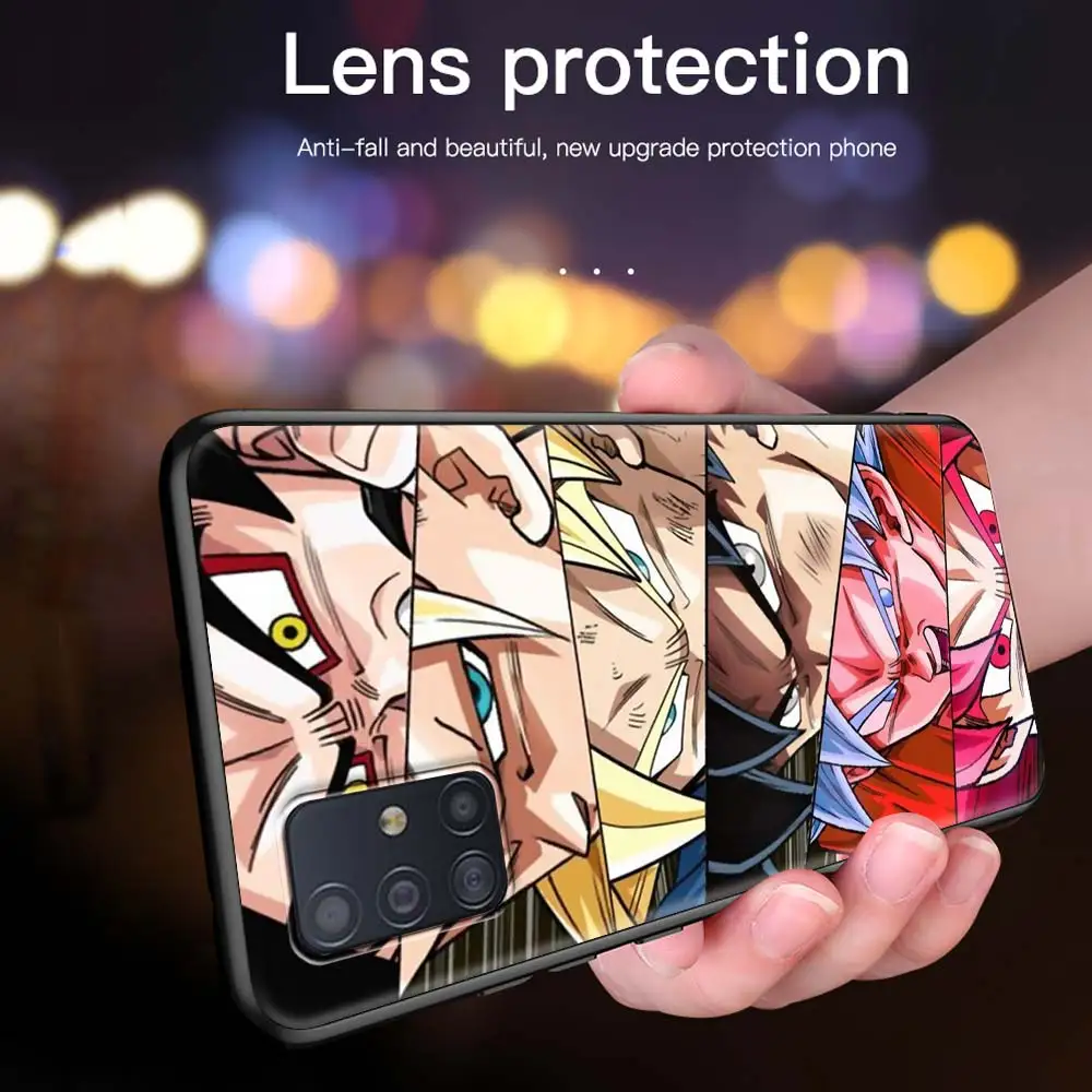Anime Son Goku Phone Case For Samsung S20 FE S21 S10 S9 Plus S8 S10 Capa for Galaxy Note 20 Ultra 10 Lite 9 Soft Cover