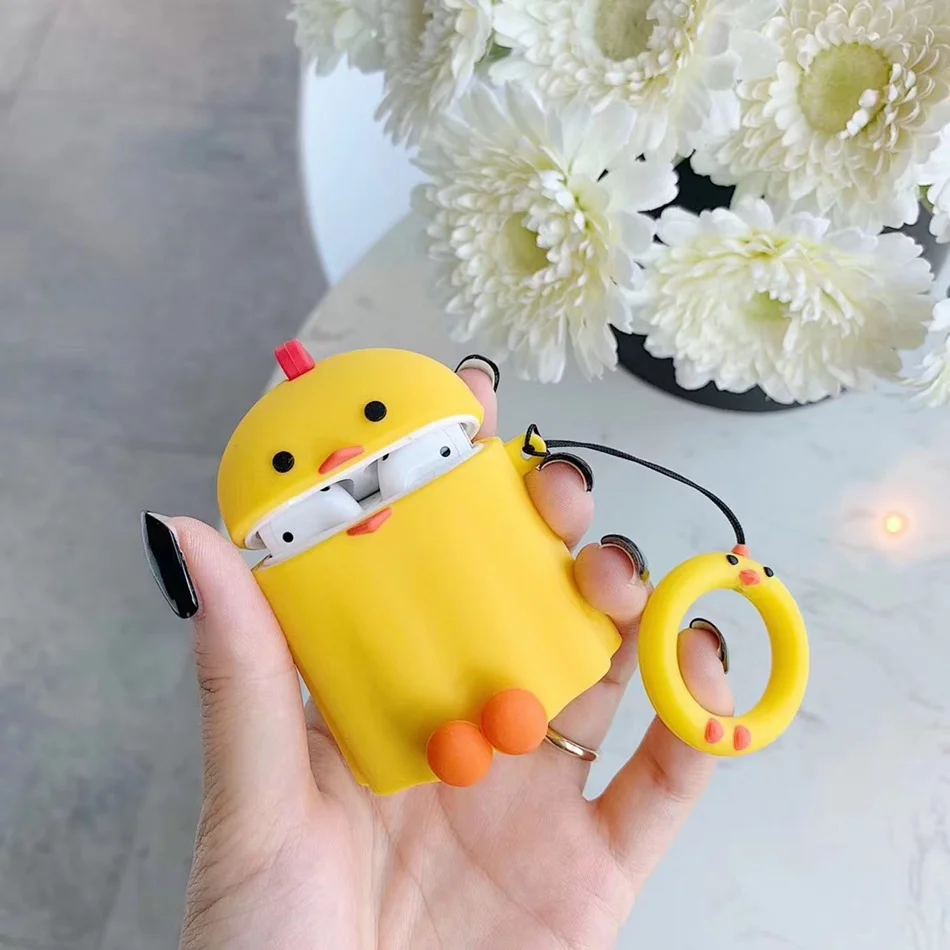 13 Чехол для наушников для Airpods 2, чехол, силиконовый, 3D, молочный чай, мультяшный милый медведь, чехлы для Apple Air Pods, чехол для наушников, аксессуары - Цвет: 13