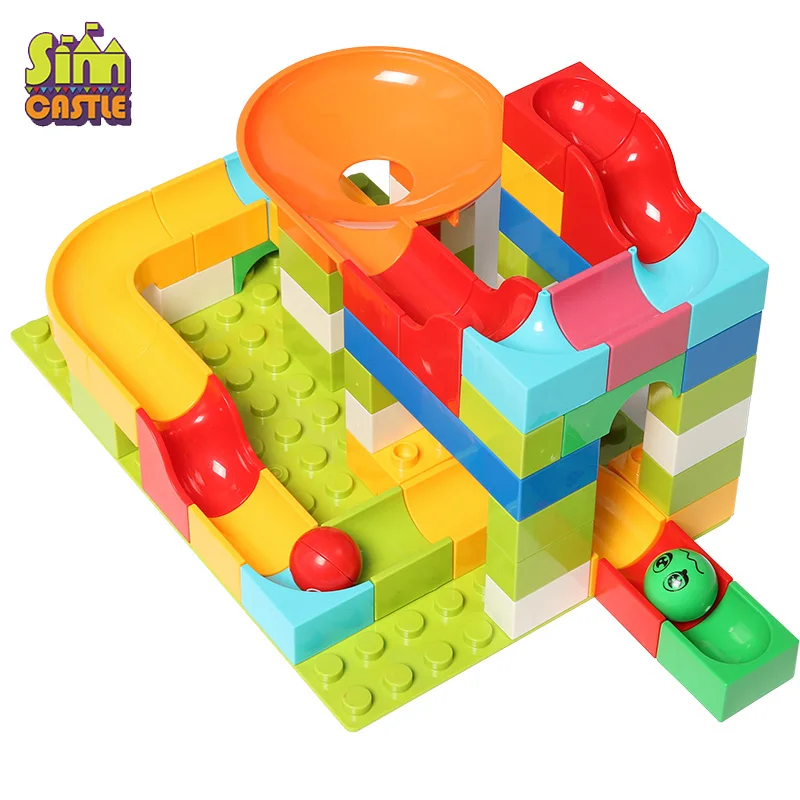 Marble Racing Run совместимы с легально напыленными блоками DIY строительные блоки для