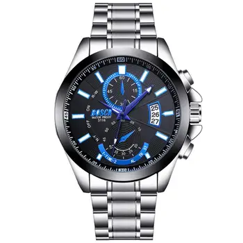 

Men's Watches Stainless Steel Analog Quartz Wrist Watch Bracelet Calendar Waterproof Large Dial Luminous Watch Hot Sales