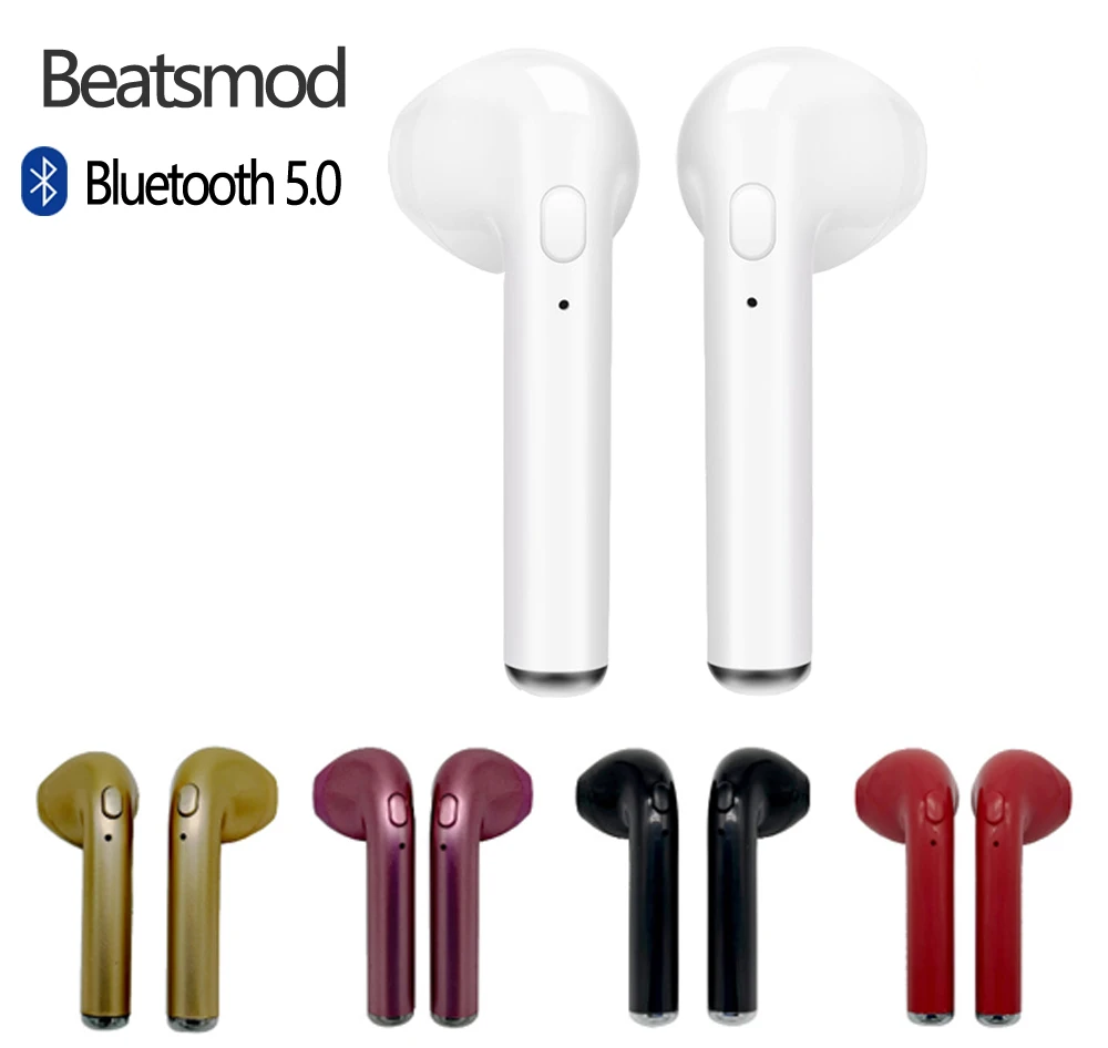 I7 TWS беспроводные наушники Bluetooth 5,0 спортивные стереонаушники вкладыши гарнитура с зарядным устройством микрофон для samsung huawei Xiaomi