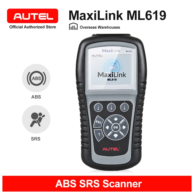 Autel MaxiLink ML619 OBD2 считыватель кода автомобиля er ABS SRS сканер подушки безопасности