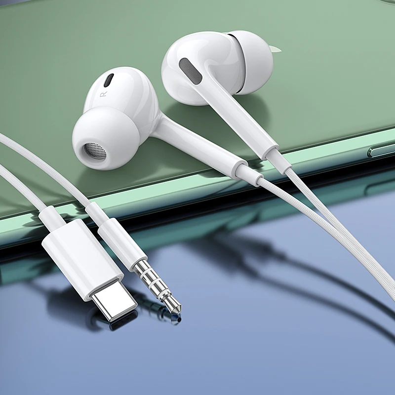 Наушники вкладыши с разъемом USB Type C и микрофоном 3 5 мм|Наушники гарнитуры| |