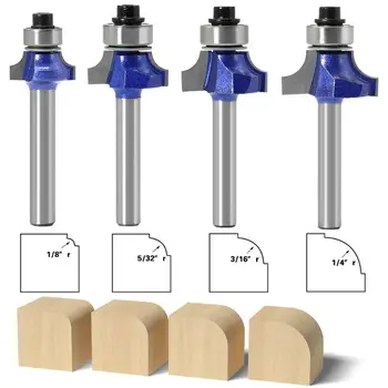 

1/4″Shank Corner Round Router Bit with Bearing Milling Cutter for Wood Woodwork