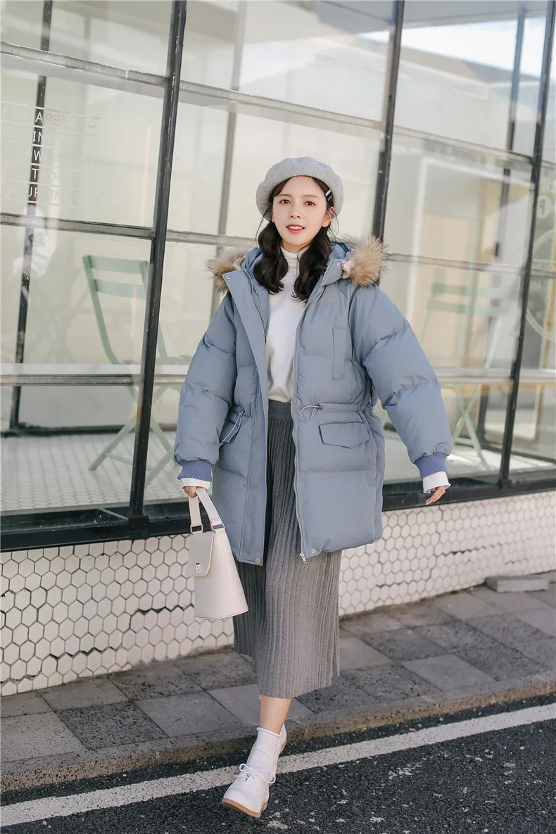 Хлопковая стеганая Женская куртка стиль пуховое пальто приталенное облегающее хлопковое Стеганое пальто Одежда для студентов корейский стиль Loo