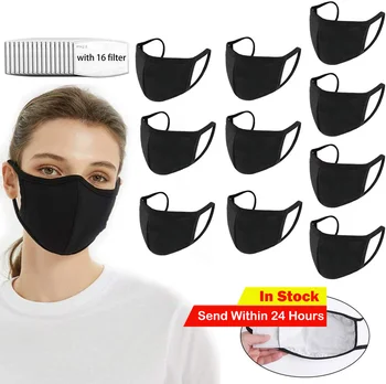 

10 Pack Health Care Anti-stof Veilig Ademend maschere + 16PCS Safety Air Fog Gasket Unisex Adjustable Reusable Mascarillas