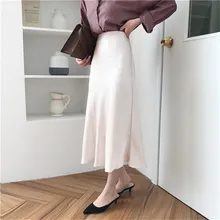 Casual Skirts Women Silk Skirt Women Elegant Women Satin Midi Skirt Office Lady High Waist Bodycon Skirt Faldas Mujer Moda Casual Skirts Women Silk Skirt Women Elegant Women Satin Midi Skirt Office Lady High Waist Bodycon Skirt Faldas Mujer Moda
