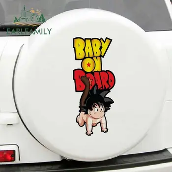 

EARLFAMILY 43cm x 20.2cm Car Body Sticker Baby on Board FOR Dragonball Goku Decals JDM Waterproof Cover Scratches Car Decoration