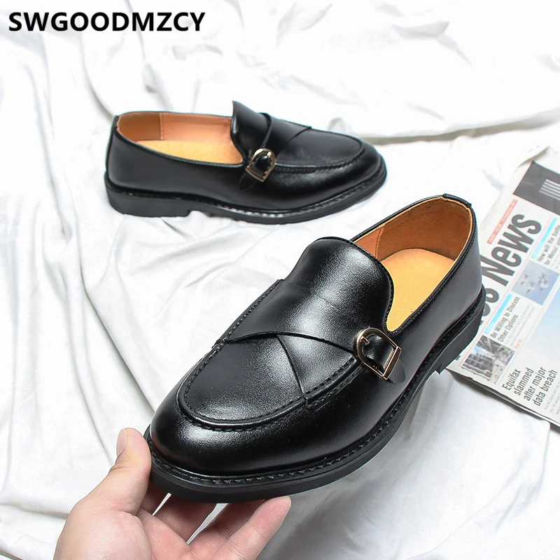 Loafers Monk Strap Shoes Oxford Mens Party Shoes Elegant Shoes For Men Fashion Wedding Dress 2020 Sapatos Social Masculino