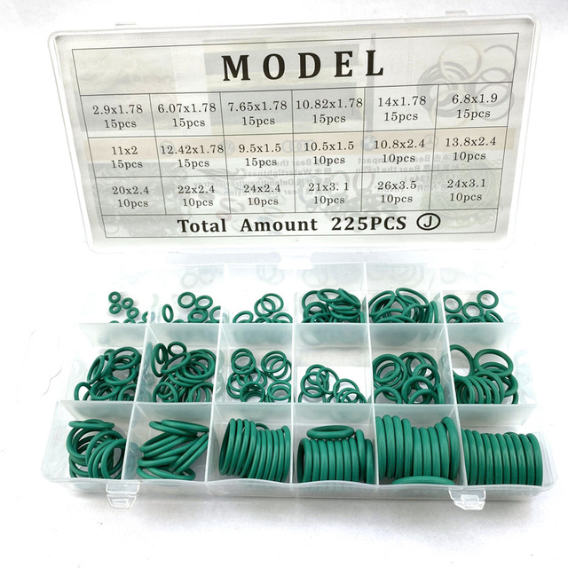 18 Sizes Air Conditioning HNBR O Rings Car Auto Repair Tools Rubber Air Conditioning Refrigerant Ring Sets Tools Hvac