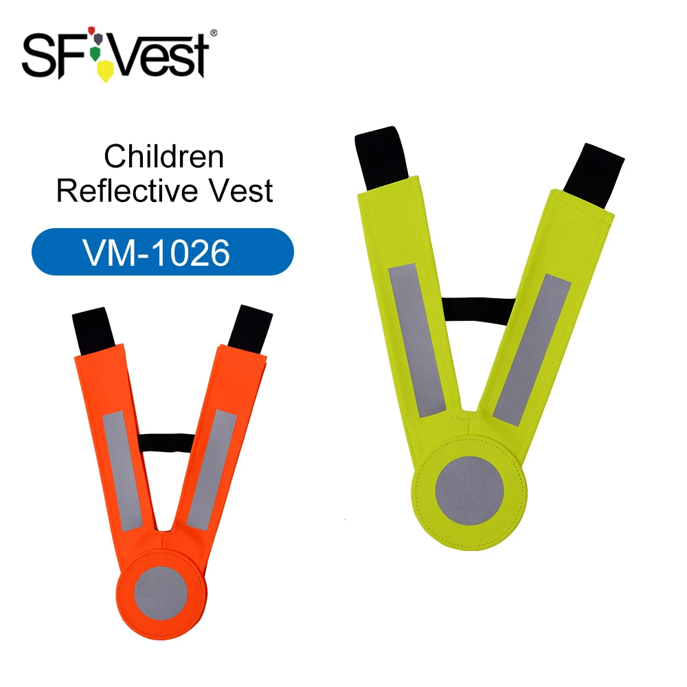 

SFVest Children Reflective Vest Kindergarten Reflecting Tape Safety Clothing Reflective Strap Vests Sport Reflective Fabric