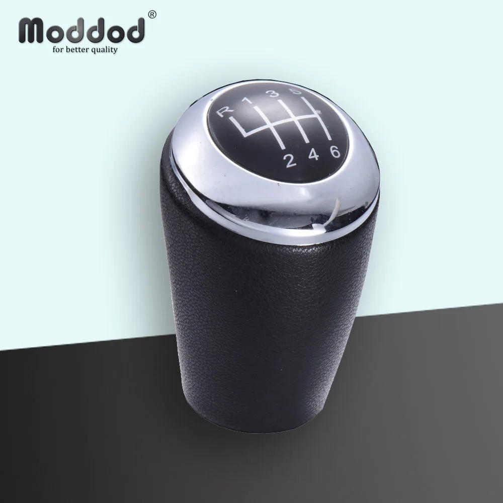 

6 Speed Leather Gear Shift Knob for Mazda 3 BK BL CW 6 5 3 Series CX-7 MX-5 Stick Sleeve Shifter Handball Chrome