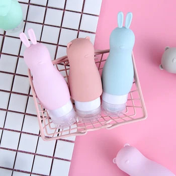 

90 ml 5 Colors Portable Silicone Refillable Bottle Empty Travel Packing Press for Lotion Shampoo Cosmetic Squeeze Containers
