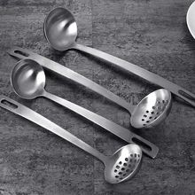 Горячая Антикоррозийная ложка из нержавеющей стали с длинной ручкой половник для супа фильтр ложка половник-дуршлаг зажим ситечко набор прочных кухонных гаджетов
